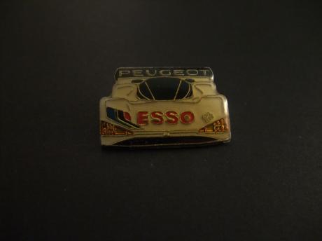 Peugeot racewagen oranje achterlichten sponsor Esso benzine